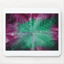 Encaustic green violet waves mauspads
