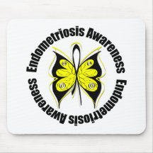 Endometriosis-Bewusstseins-Schmetterlings-Band Mousepad