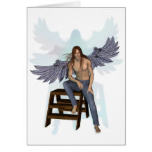 Engel in der Blue Jeans Grußkarten
