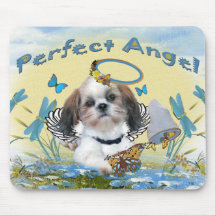 Engels-Schmetterlings-Fängerkarten Shih Tzu perfek Mousepad