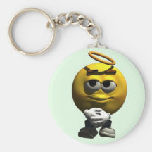 Engels-smiley Keychain Schlüsselband