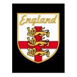 England, Englisch, 3 Löwe-Abzeichen oder Wappen, s Postkarten