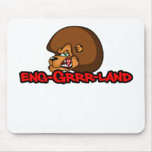 England-Fußball (Brown-Mähne) Mousepad