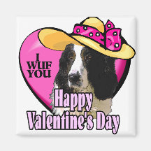 Englischer Springerspaniel-Valentinsgrüße Magnete