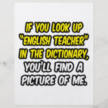 Englischlehrer im Wörterbuch… mein Bild Custom Flyer