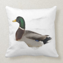 Ente im Schnee Kissen