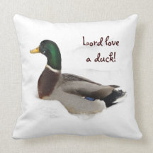 Ente in Schnee-Lord-Liebe eine Ente Kissen