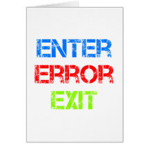 enter error exit karte