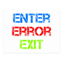 enter error exit postkarte
