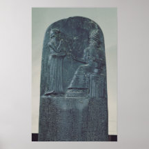 Entlastungs-Zahl des Gottes Shamash, der Gesetze v Plakatdruck