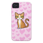 Entwerfen Sie Ihre eigene Cartoon-Katze (Liebeherz iPhone 4 Case-Mate Hüllen