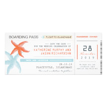 Entwurf des Flugticket-Boarding-Durchlaufs Save th Individuelle Einladung