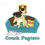 Entzückende kundengerechte Couch Pugtato T-Shirts, poster