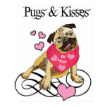 Entzückende Möpse u. Kuss-Mopsvalentine-Plakat poster