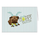 Entzückende Ostern-Mops-Häschen-T-Shirts und Gesch karten