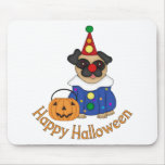 Entzückender kundengerechter Halloween-Clown-Mops mauspads