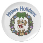 Entzückender WeihnachtenHolday HundeKranz teller