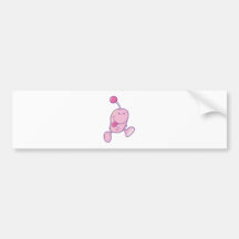 entzückendes rosa Goofballmonster Autosticker