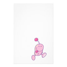 entzückendes rosa Goofballmonster Individuelles Büropapier