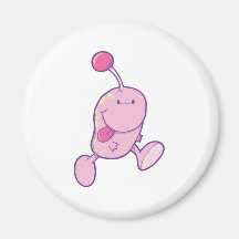 entzückendes rosa Goofballmonster Kühlschrankmagnete