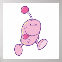 entzückendes rosa Goofballmonster Posterdrucke