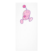 entzückendes rosa Goofballmonster Vollfarbige Werbekarte