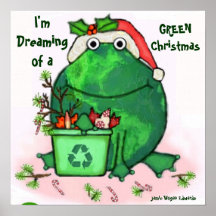 Environmentaly freundlicher Weihnachtsfrosch Posterdrucke