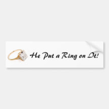 Er setzte einen Ring auf It/Save das Datum Autosticker