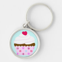 Erdbeer-und Creme-kleiner Kuchen Keychain Schlüsselband