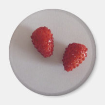 Erdbeeren als Herz Kühlschrankmagnete