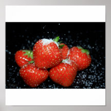 Erdbeeren u. Zucker Posterdruck