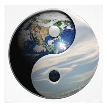 Erde Yin und Yang-Symbol Fotografischer Druck