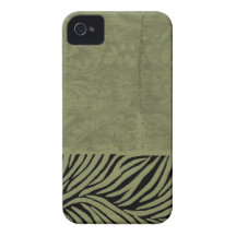 Erdiger Zebra-Druck iPhone 4 Cover