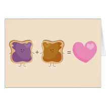 Erdnussbutter-und Gelee-Liebe-Karte karten