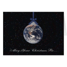 Erdplaneten-Weihnachtsgruß-Karte