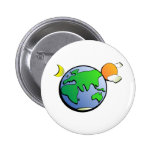 Erdsun-Mond-Knopf Anstecknadelbutton