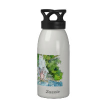 ErdtagesCartoon-Tier-Wasserfall Wasserflasche