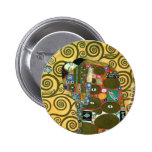 Erfüllung (die Umarmung) durch Gustav Klimt Buttons