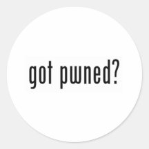 erhalten pwned? aufkleber