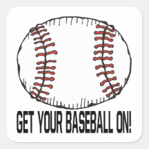 Erhalten Sie Ihren Baseball an Aufkleber