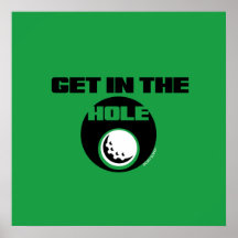 ERHALTEN SIE IM LOCH - SPORTLICHER JARGON - GOLF-P PLAKATE