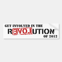 ERHALTEN SIE IN DER REVOLUTION VON 2012 BETEILIGT AUTO AUFKLEBER