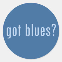 erhaltene Blues? Runder Aufkleber