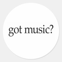 Erhaltene Musik Runder Aufkleber