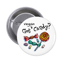 Erhaltene vegane Halloween-Süßigkeit Button