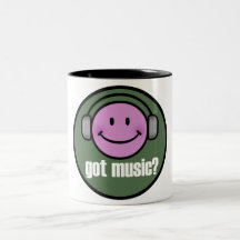 ERHALTENES MUSIK-LÄCHELN KAFFEETASSEN