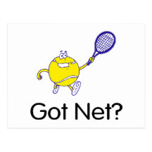 Erhaltenes Netz? (Tennis) Postkarte