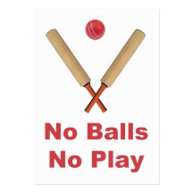 Erhaltenes No Ball-Spiel-Kricket Visitenkartenvorlagen