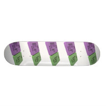 Erin als Erbium äh und Indium herein Bedrucktes Skateboard