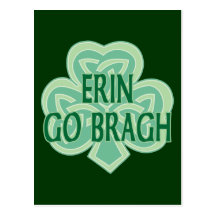 Erin gehen Bragh Postkarte
